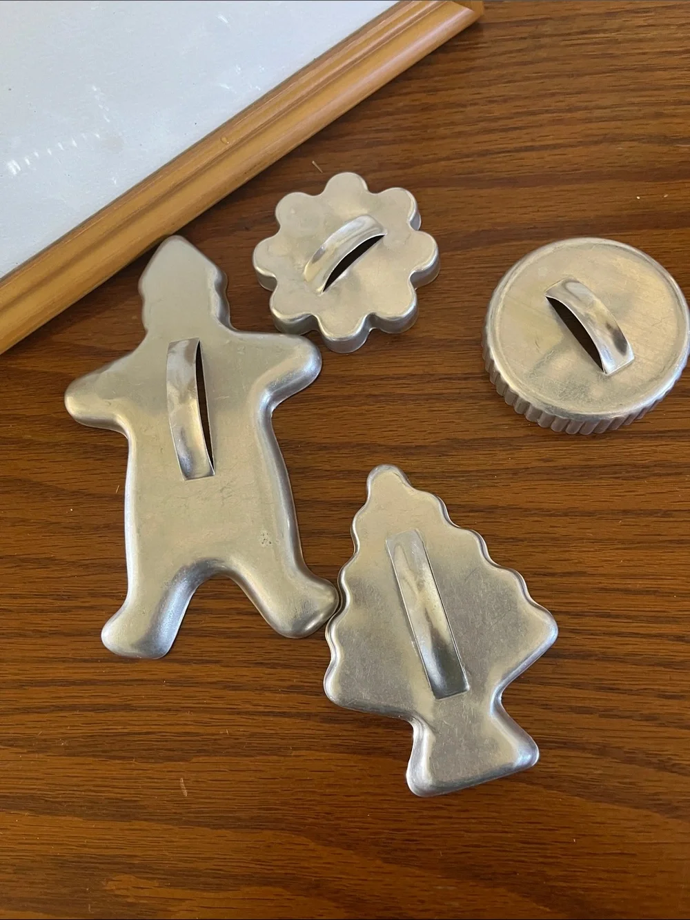 Silver Metal Cookie Cutters Set - Holiday Shapes